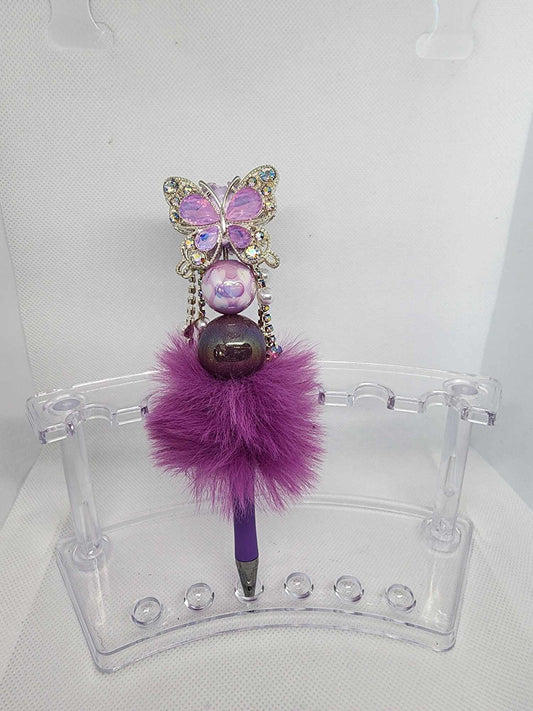 Ultra Fancy Purple Butterfly Custom Pen